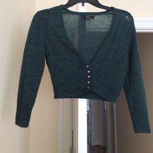 Dark green cardigan
