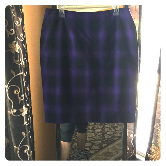 SALE Black and purple plaid skirt from Limited