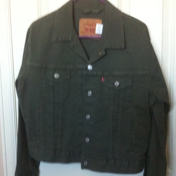 Levi green jean jacket