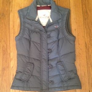 Gray Hollister puffer vest
