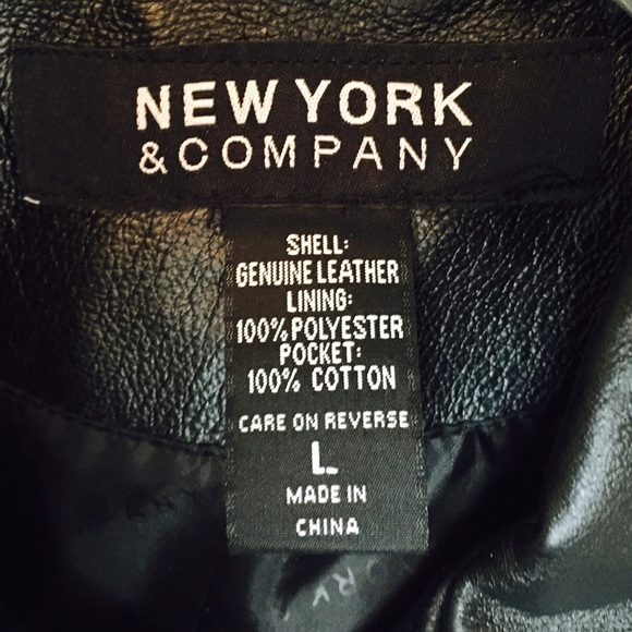 Sold offline-------NY & Co Black Leather Jacket - Picture 2 of 4