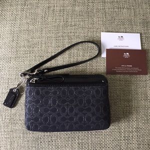 Coach signature wristlet