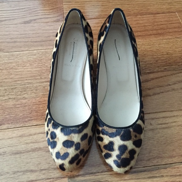 J Crew calf hair Martina wedges