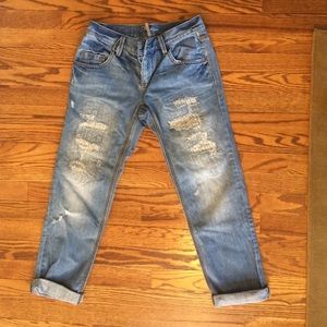 BCBGMaxAzria distressed boy jeans. Good as new