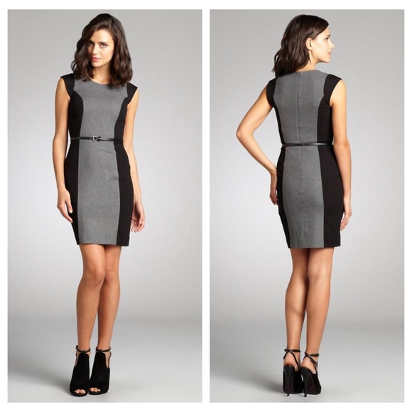 French Connection Dresses & Skirts - French Connection black & grey work dress