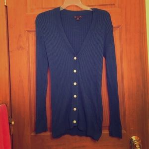 Blue cardigan