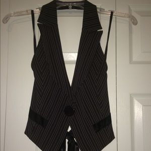 Pin stripe Black Vest