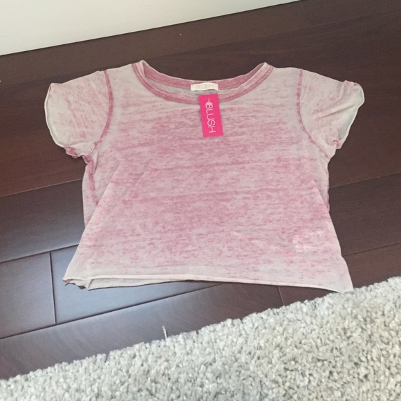 Washed out light pink crop top