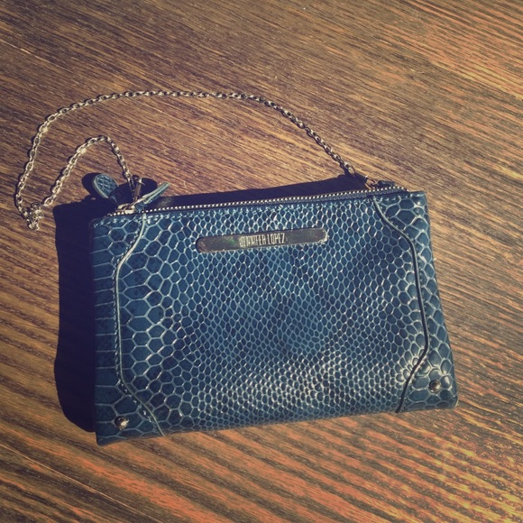 CLOSET CLEAROUT💥Jennifer Lopez blue python clutch