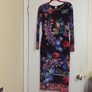 Long sleeve Floral Print Dress