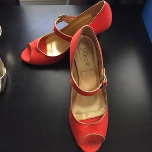J. Crew peep toe heels
