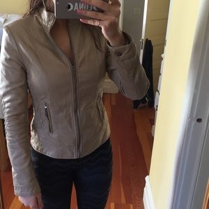 Tan pleather jacket