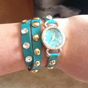 Wrap around turquoise watch
