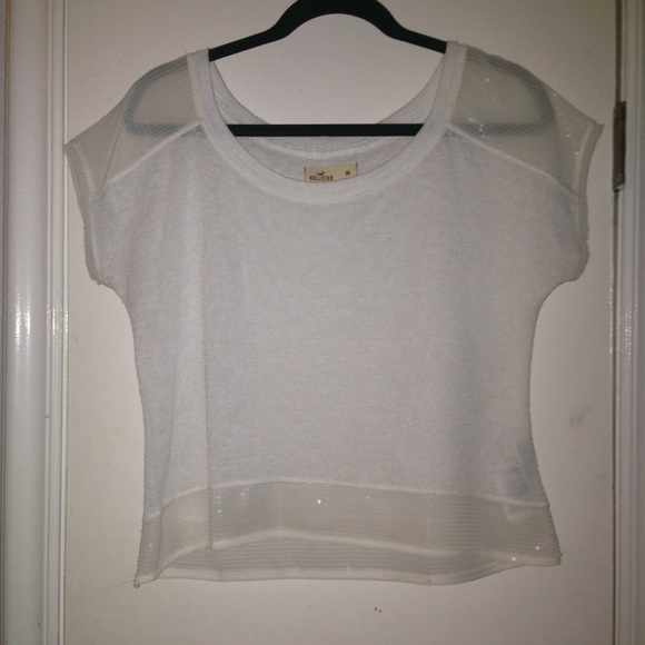Shimmery white tee (never worn)