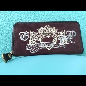 NWOT Juicy Couture brown double scottie wallet