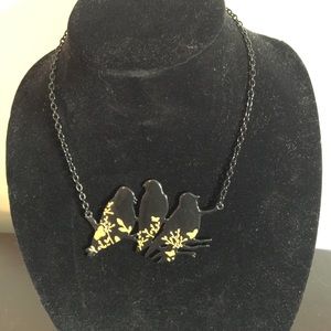 black bird necklace