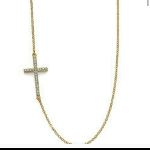 Rose Gold Cross Necklace & Bracelet Bundle