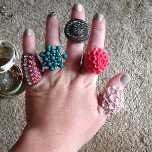 One size stretchy statement rings