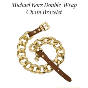 MK Chain Link Double Wrap Bracelet