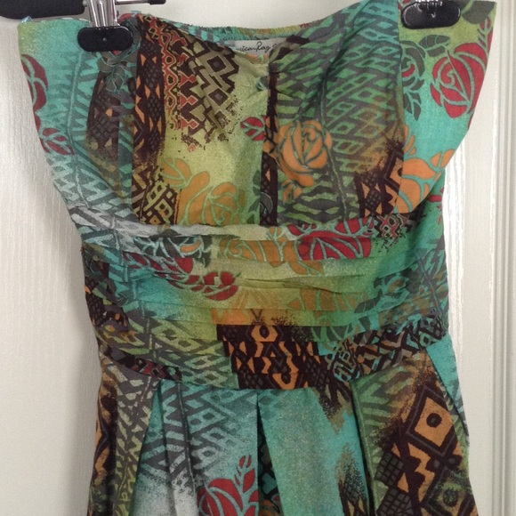 American Rag Dresses & Skirts - Strapless dress with multiple patterns.