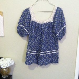 Flowy crochet shirt‼️SOLD‼️