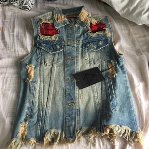 Jean short sleeve jacket
