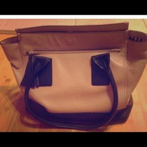 Tan and black kate spade large bag