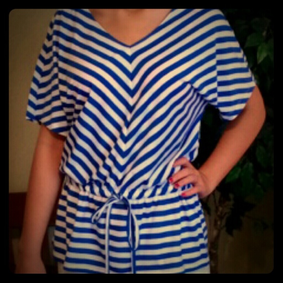 Nautical blue and white striped top!