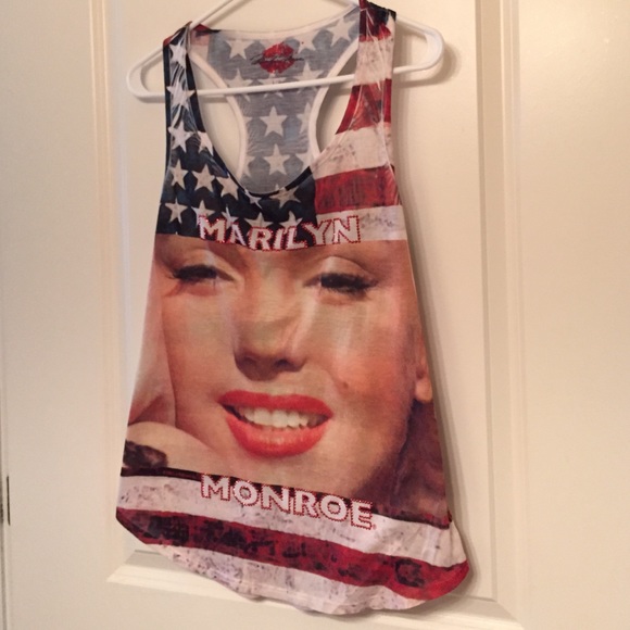 Marilyn Monroe American Flag Tank Top