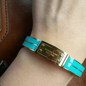Michael Kors turquoise and gold bracelet
