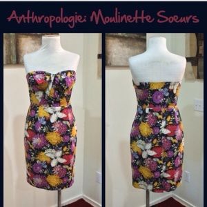 Anthropologie Tropica Jaquard Minidress