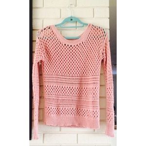American Eagle pink knit sweater