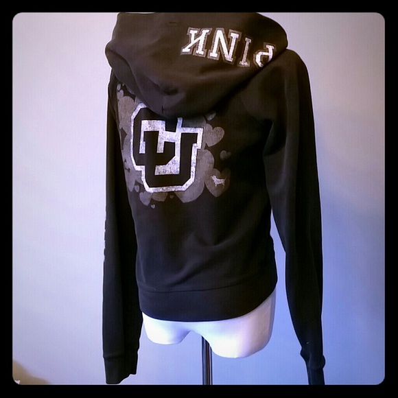 PINK Victoria Secret & Black Studded Hoodies