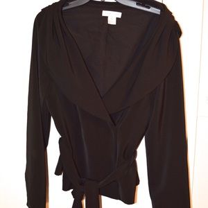 Great jacket with sash.