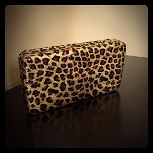 Gold & Purple Leopard Wallet/Clutch