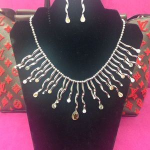 Modern Art Crystal Collar Designer Collar-NWT