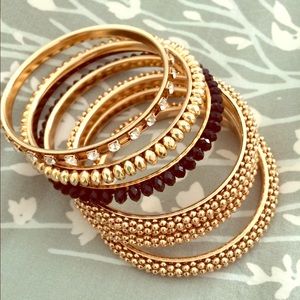 Set of gold bangles