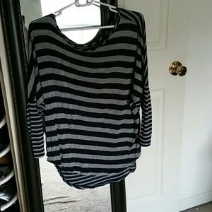 Striped batwing shirt