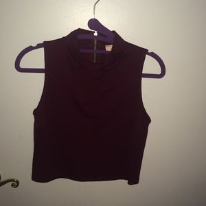 Burgundy crop top