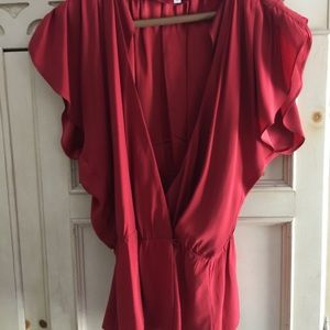 Paprika silk top