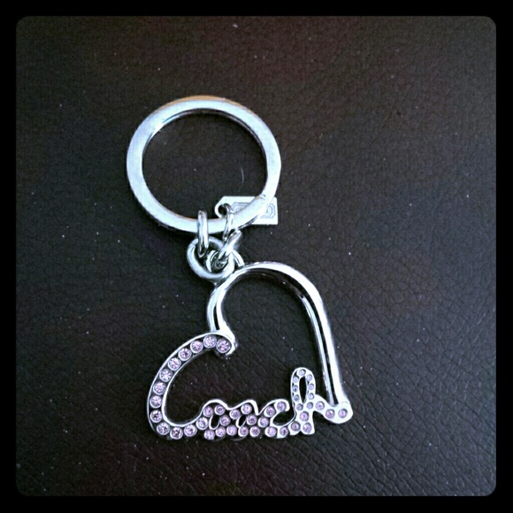 Coach heart key ring