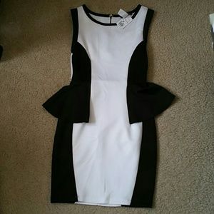 White/Black party dress