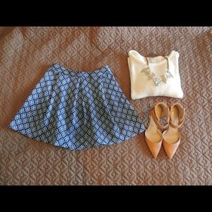 Piperlime pleated ponte skirt