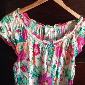 FLORAL PRINT ANTHROPOLOGIE TOP