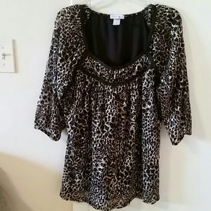 Animal print blouse