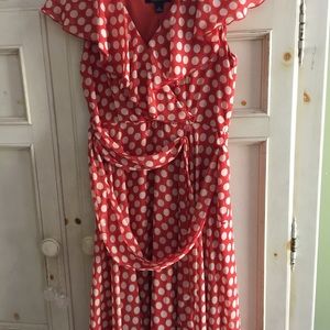 polka dot chiffon dress