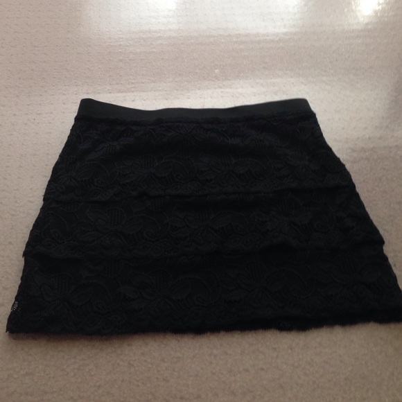 Black lace skirt