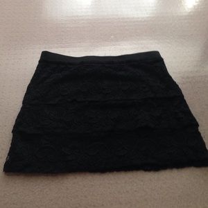 Black lace skirt