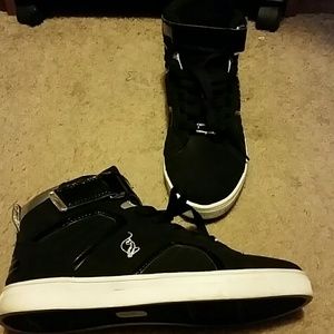 Black and white  Baby Phat hightops