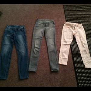 Old navy "rockstar" skinny jeans and capris bundle